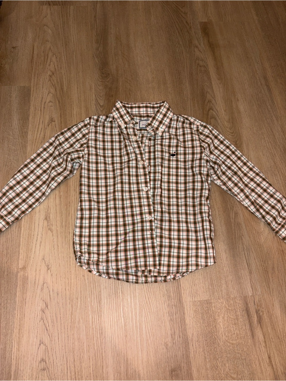 Properly Tied Boys Classic Fit Plaid Button-up in Olive